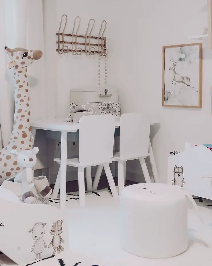 white minimalist playroom