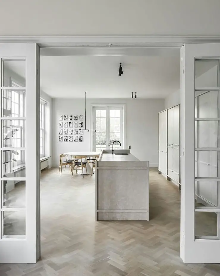 classic white minimalist kitchen