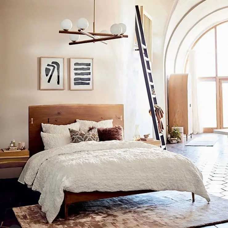 minimalist boho bedroom decor wood