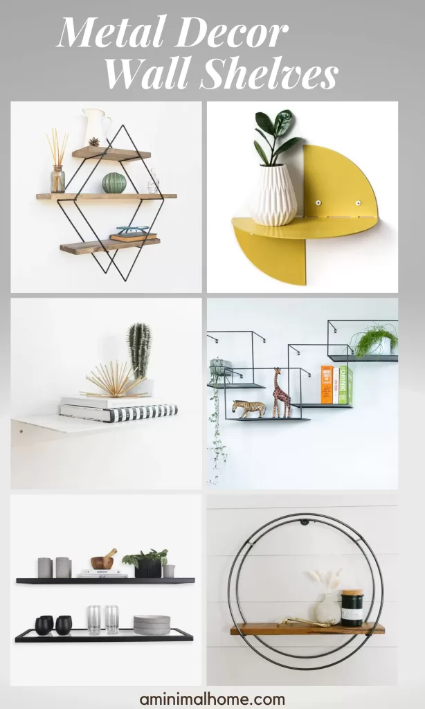 metal decor shelves