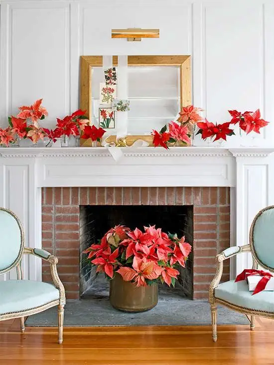 Christmas mantel decor