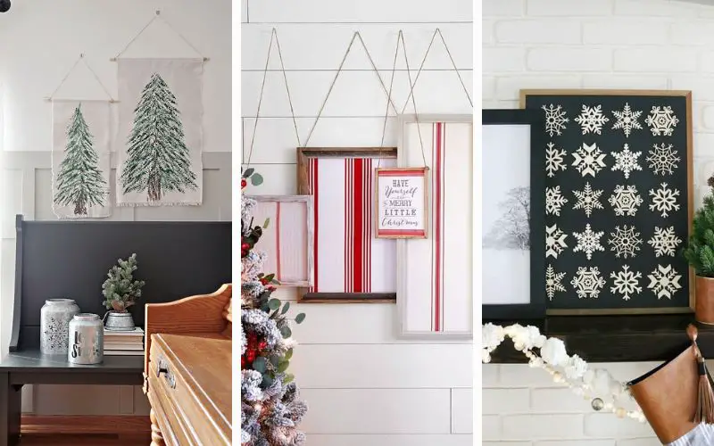 20 Easy DIY Christmas Wall Art