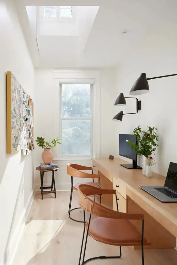 Home Office in a Narrow Room