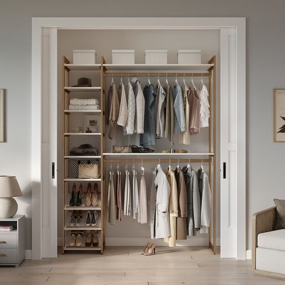 Double Closet Hanging Space