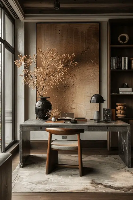 japandi artwork Home office